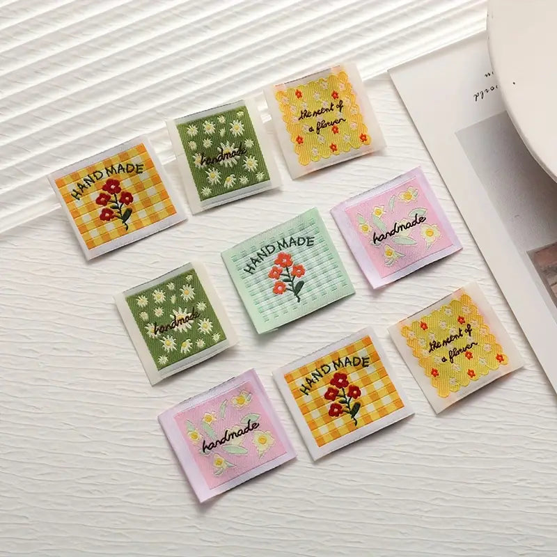 10pcs Assorted Square Sew-In Sewing Labels