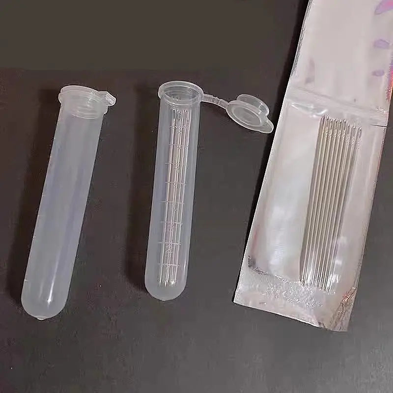 2pcs Transparent Needle Storage Tubes