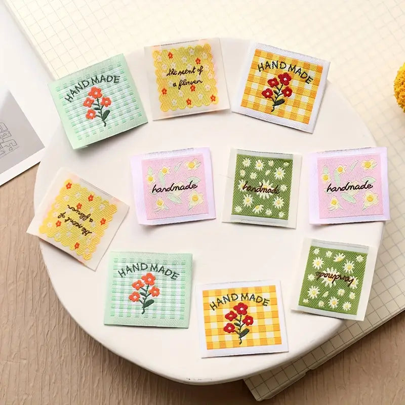 10pcs Assorted Square Sew-In Sewing Labels