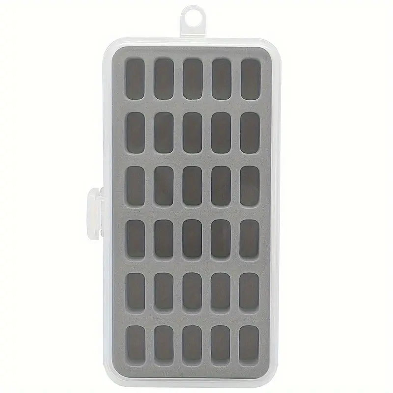 30-Slot Plastic Bobbin Organizer Box with Memory Foam