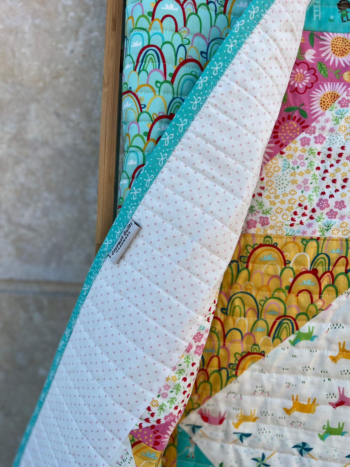 Modern Triangles Crib Quilt