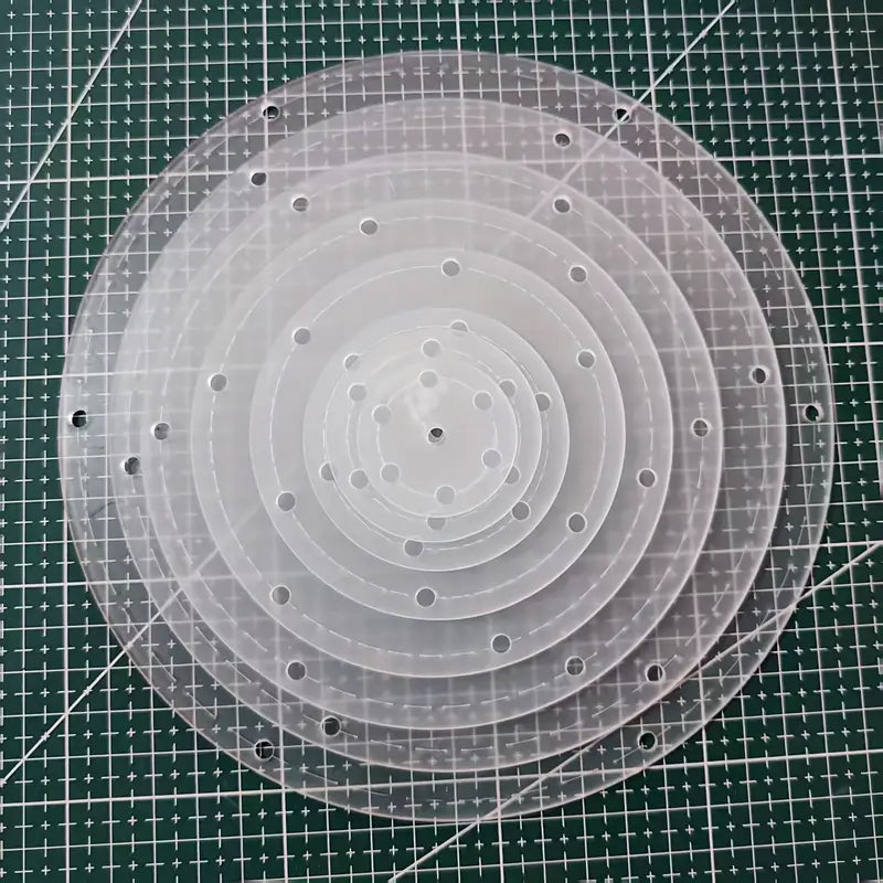 Transparent Round Acrylic Templates Set (8 sizes)