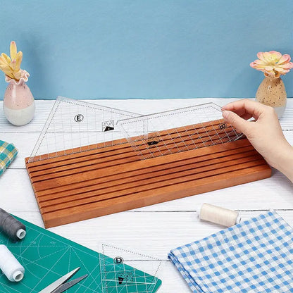 Large Wooden Sewing and Quilting Ruler Rack