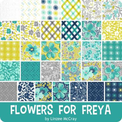 Flowers for Freya Layer Cake 10" Squares Fabric by Linzee Kull McCray
