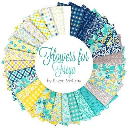Flowers for Freya Layer Cake 10" Squares Fabric by Linzee Kull McCray