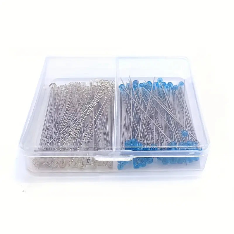 Crystal Glass Head Pins – 200 Pieces
