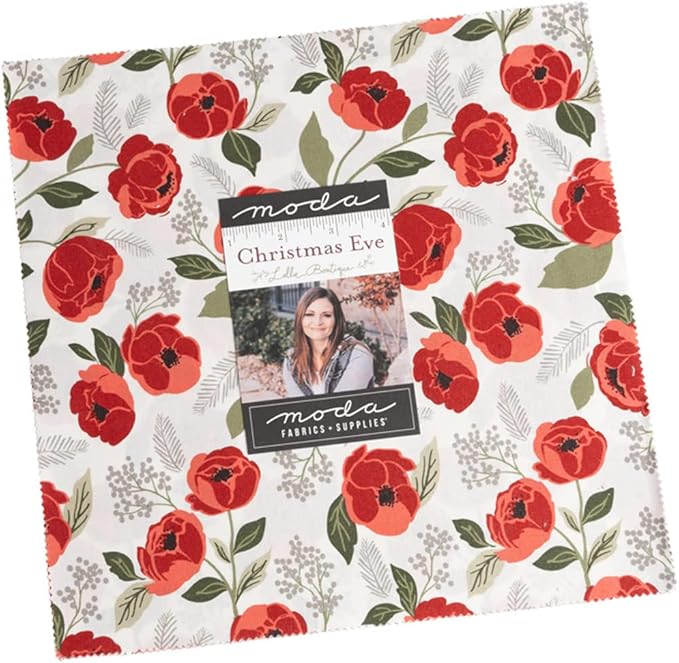 Christmas Eve Layer Cake 10" Squares Fabric by Lella Boutique