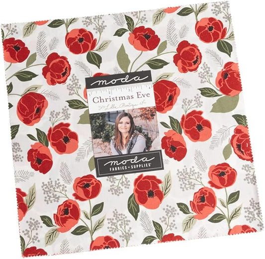 Christmas Eve Layer Cake 10" Squares Fabric by Lella Boutique