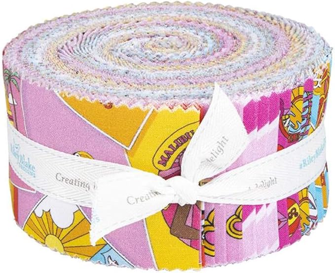 Malibu Barbie 2.5" Rolie Polie | Riley Blake Designs