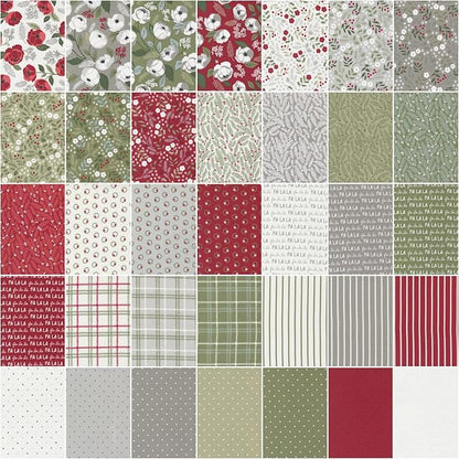 Christmas Eve Layer Cake 10" Squares Fabric by Lella Boutique