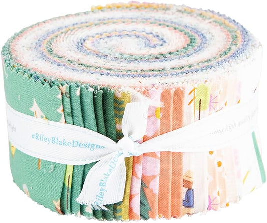 Community 2.5" Rolie Polie | Citrus & Mint for Riley Blake Designs