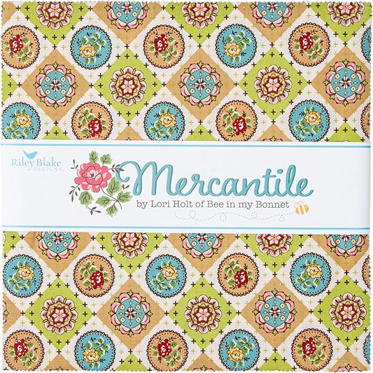 Mercantile  Layer Cake 10" Squares Fabric by Lori Holt