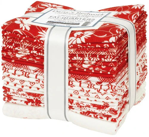 Daisy's Redwork Plus Panel By Debbie Beaves For Robert Kaufman