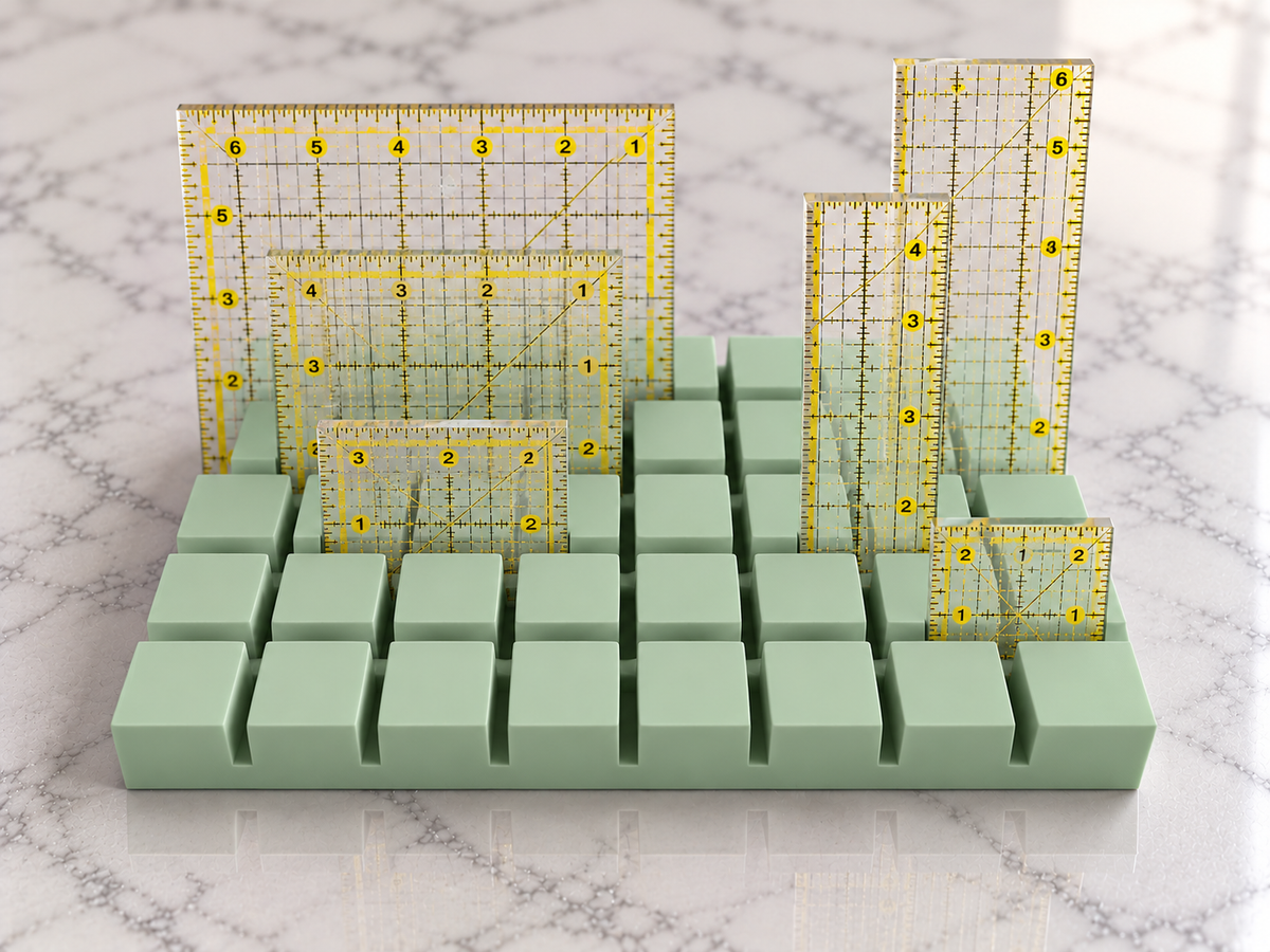Large 3d Printed Sewing and Quilting Ruler Rack (Assorted colors)