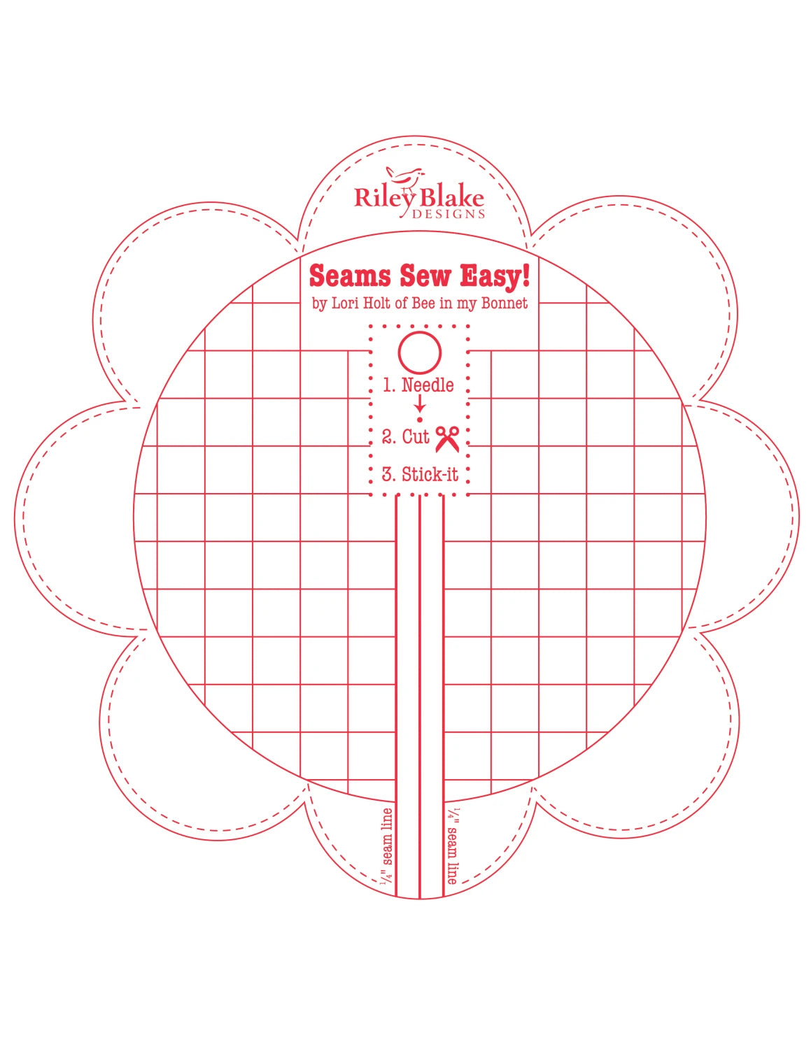 Bee In My Bonnet Seam Guide Color Red