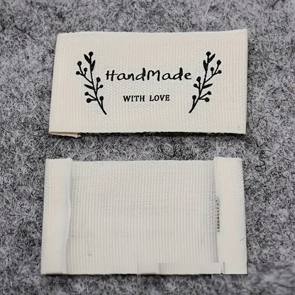 10Pcs Sew-in Leaf Embossed Sewing Label