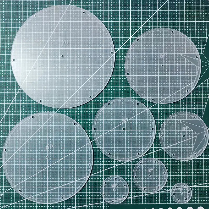 Transparent Round Acrylic Templates Set (8 sizes)
