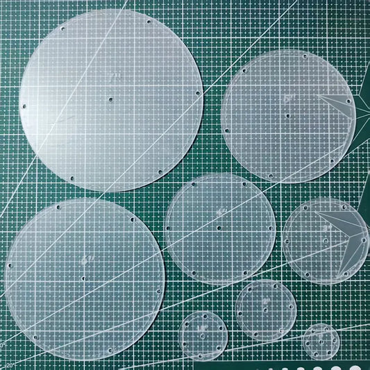 Transparent Round Acrylic Templates Set (8 sizes)
