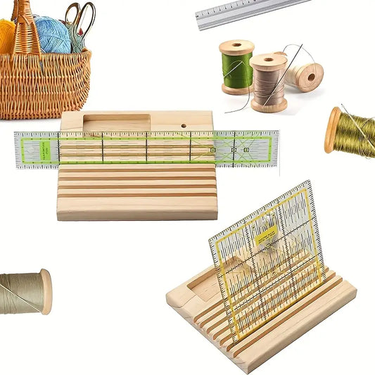 Small Wooden Sewing and Quilting Ruler Rack