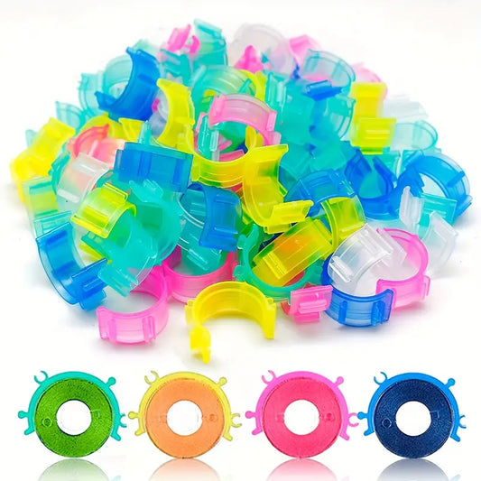 30pcs Assorted Colors Plastic C-Shaped Bobbin Holders