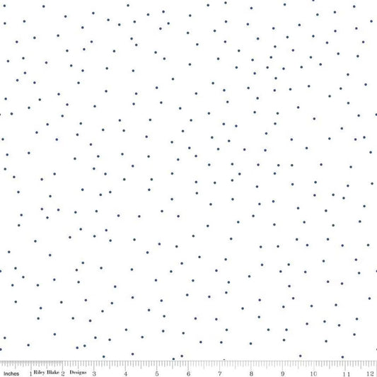 Riley Blake Pin Dot Denim