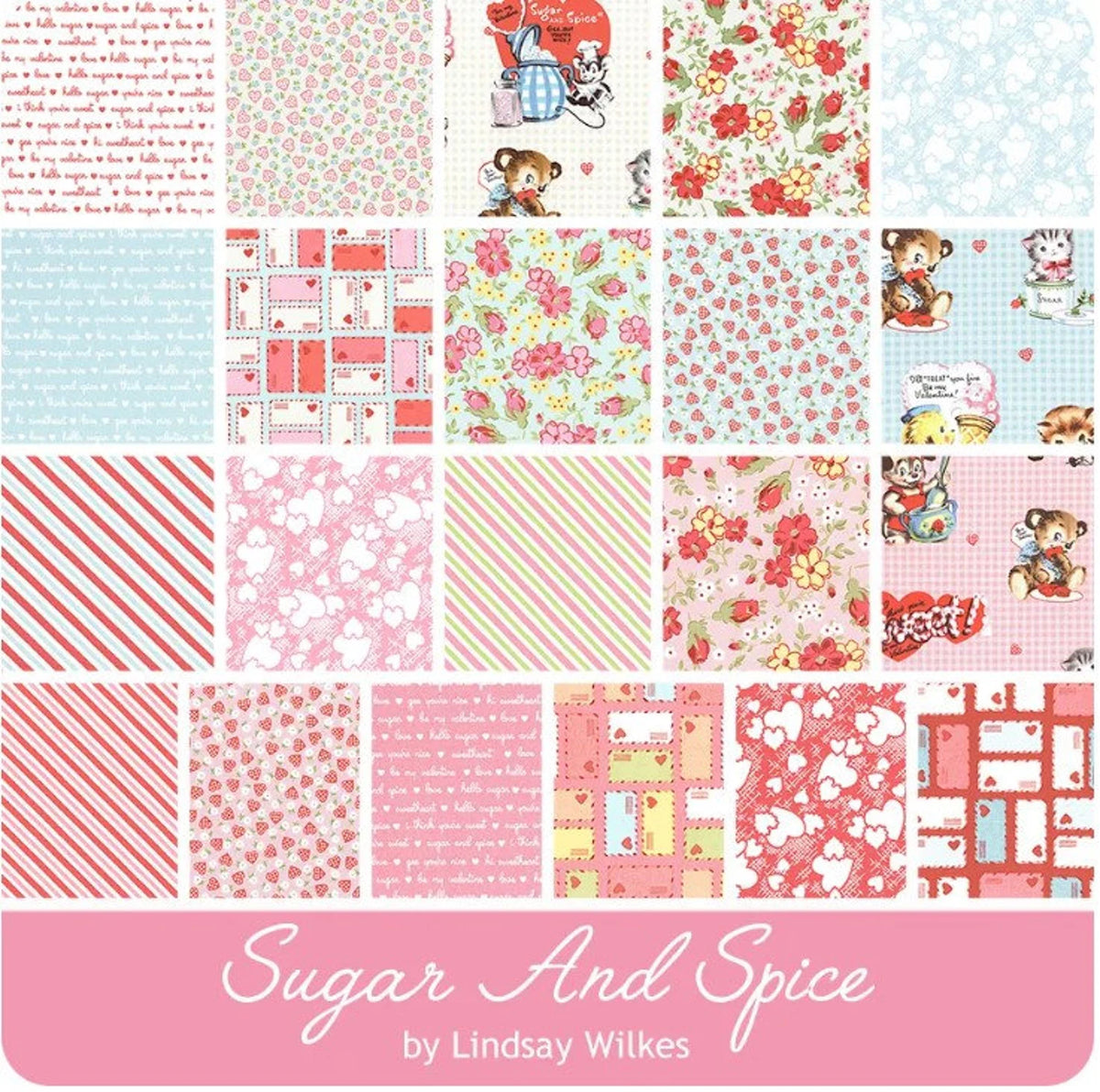 Sugar and Spice Fat Quarter Bundle | Lindsay Wilkes for Riley Blake Designs