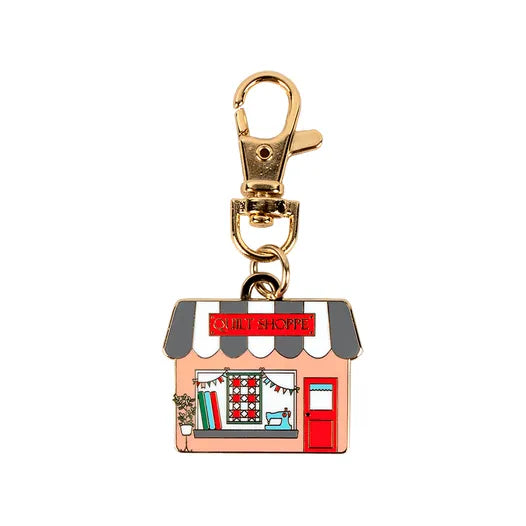 Quilt Shoppe Main Street Enamel Charm